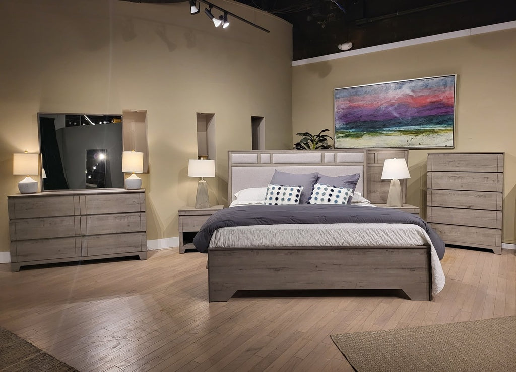 Cement Gray Contemporary Bedroom Set