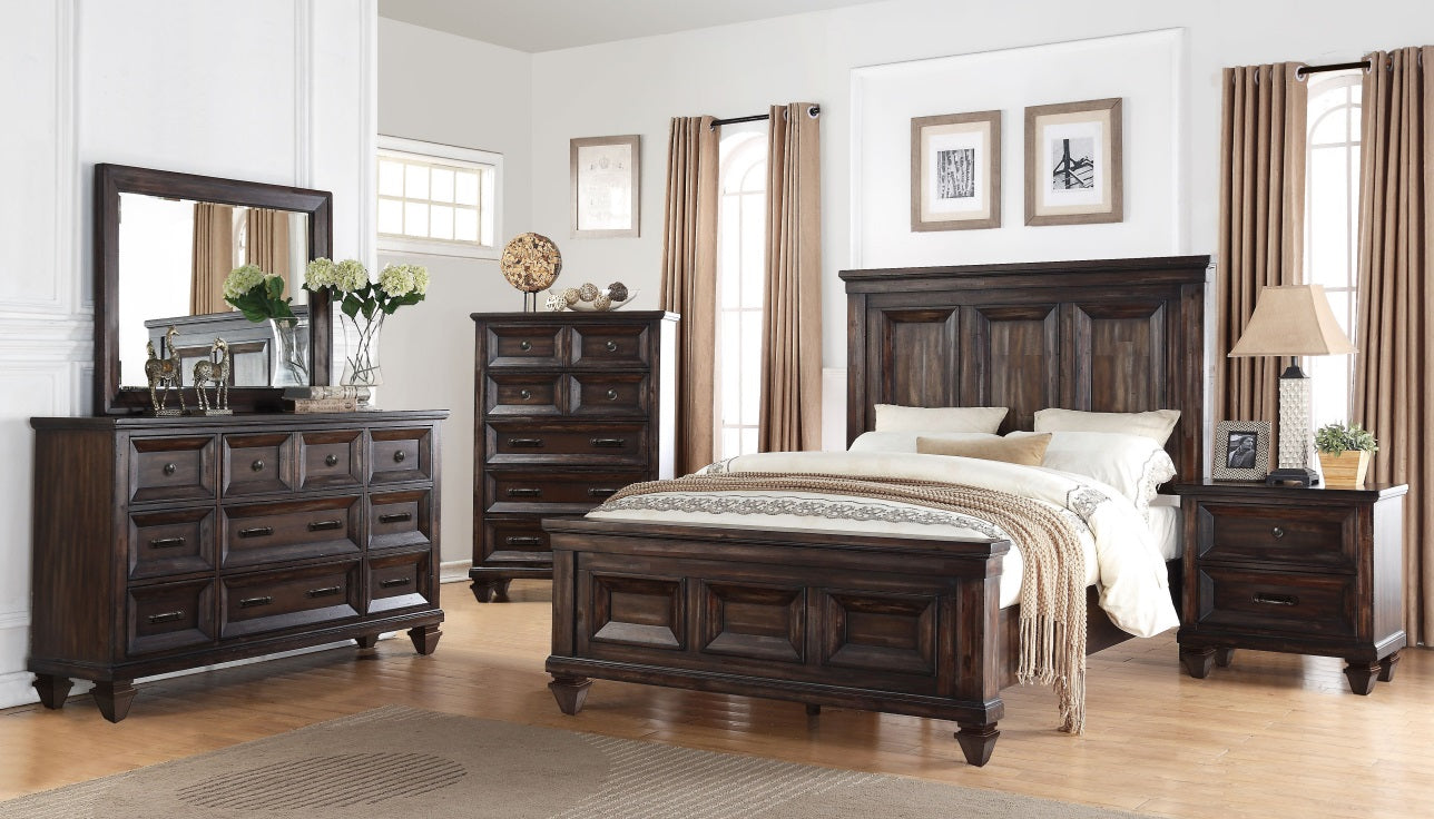 Sevilla Walnut Acacia Queen Bedroom Set