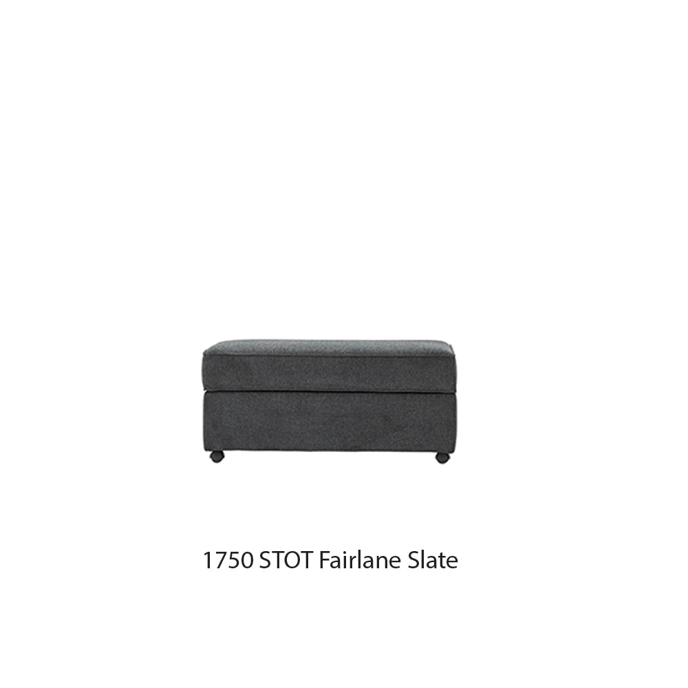 Contemporary Tufted Chaise Fairlane Slate Sectional