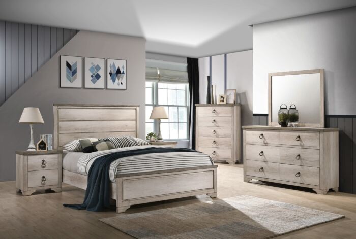 Farmhouse Fence Brushed Full Bedroom Set