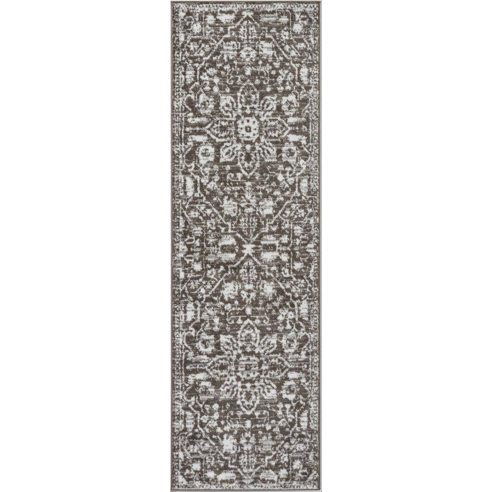 Disa Vintage Medallion Grey Soft Rug By Chill Rugs: 5'3" x 7'3"