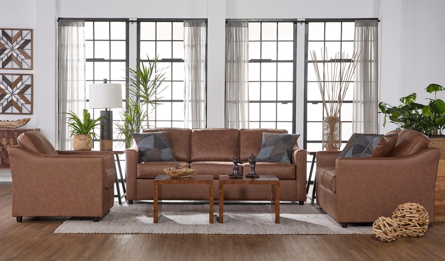 Hazelnut Terrazzo Sofa and Loveseat