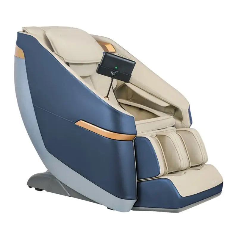 Zero Gravity Black Rocking Massage Chair with Bluetooth and Touchscreen Display