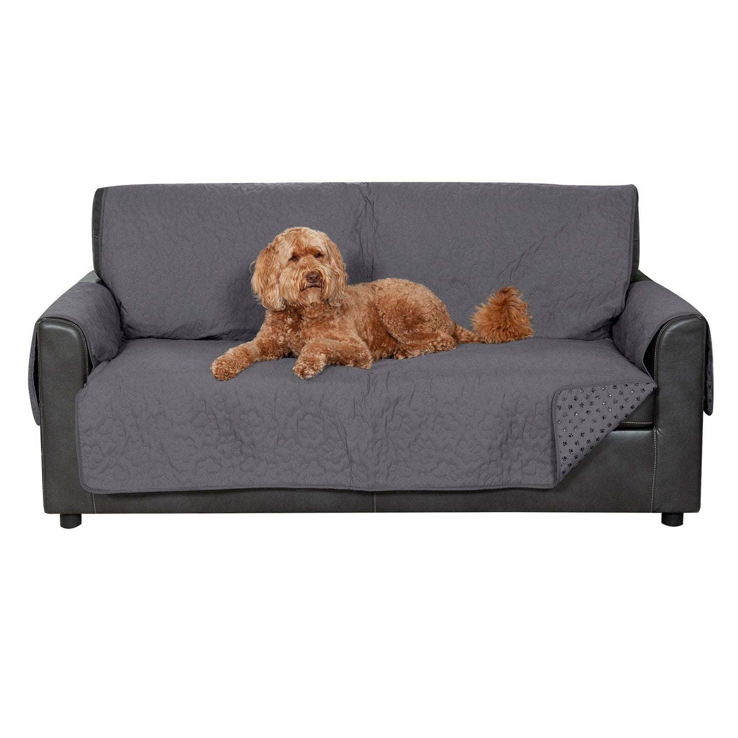 Non-Skid Back Waterproof Furniture Protector: Loveseat / Gray