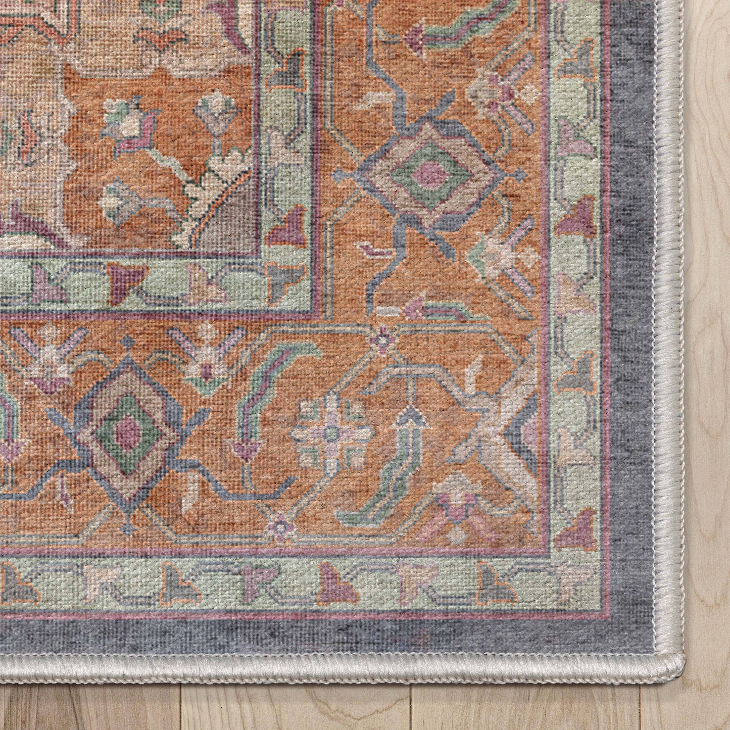 Paris Vintage Oriental Persian Flat-Weave Rug: Multi / Rectangular / 5'3" x 7'3"