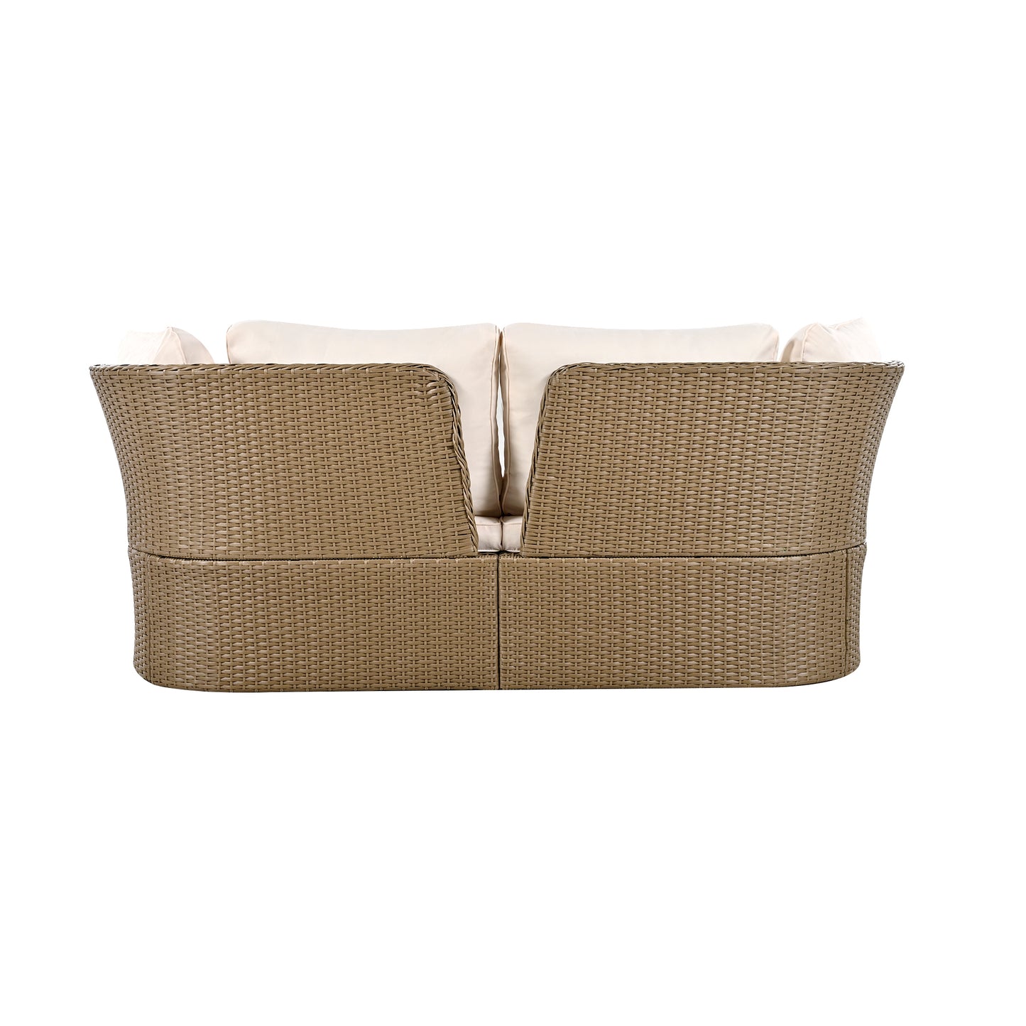 U_Style Customizable Outdoor Patio Furniture Set, Wicker Furniture Sofa Set with Thick Cushions, Suitable for Backyard, Porch.