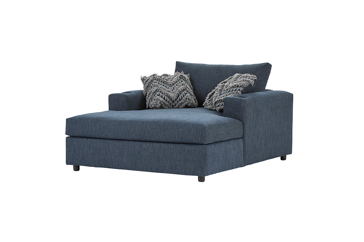 Lilou Denim Charcoal Sofa and Loveseat