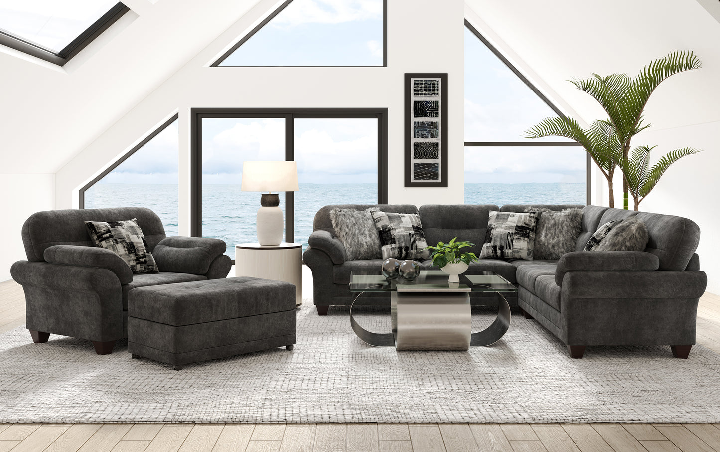 Wonderland Slate Modular Add a Section Chaise
