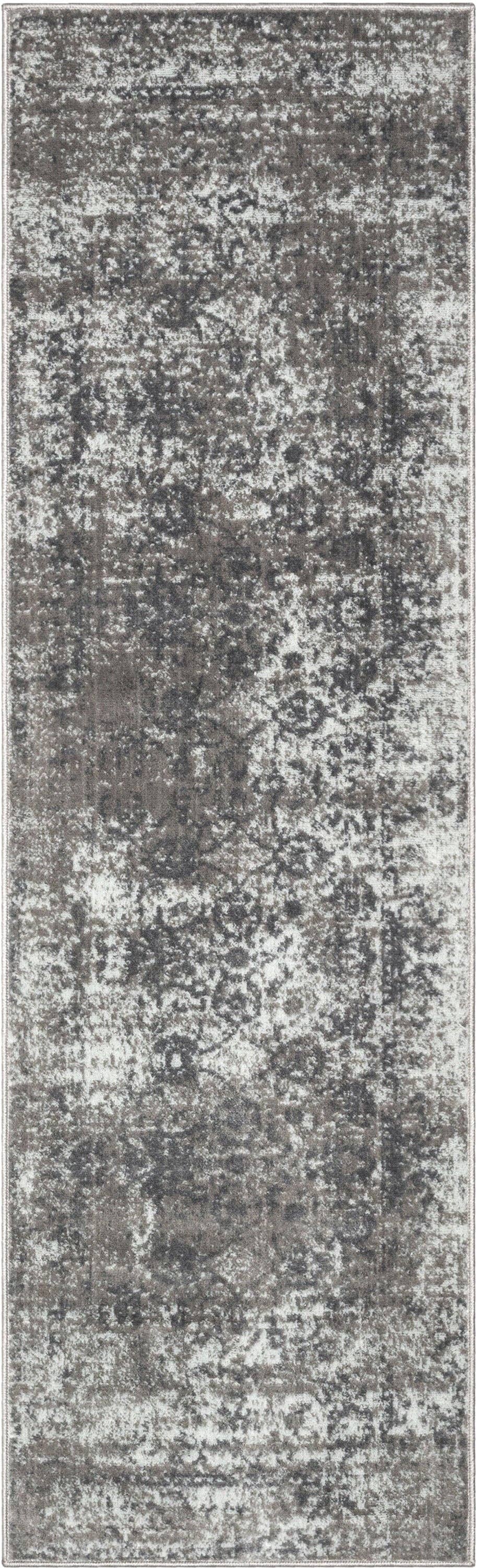 Thiva Vintage Oriental Floral Pattern Ivory Rug: 5'3" x 7'3"