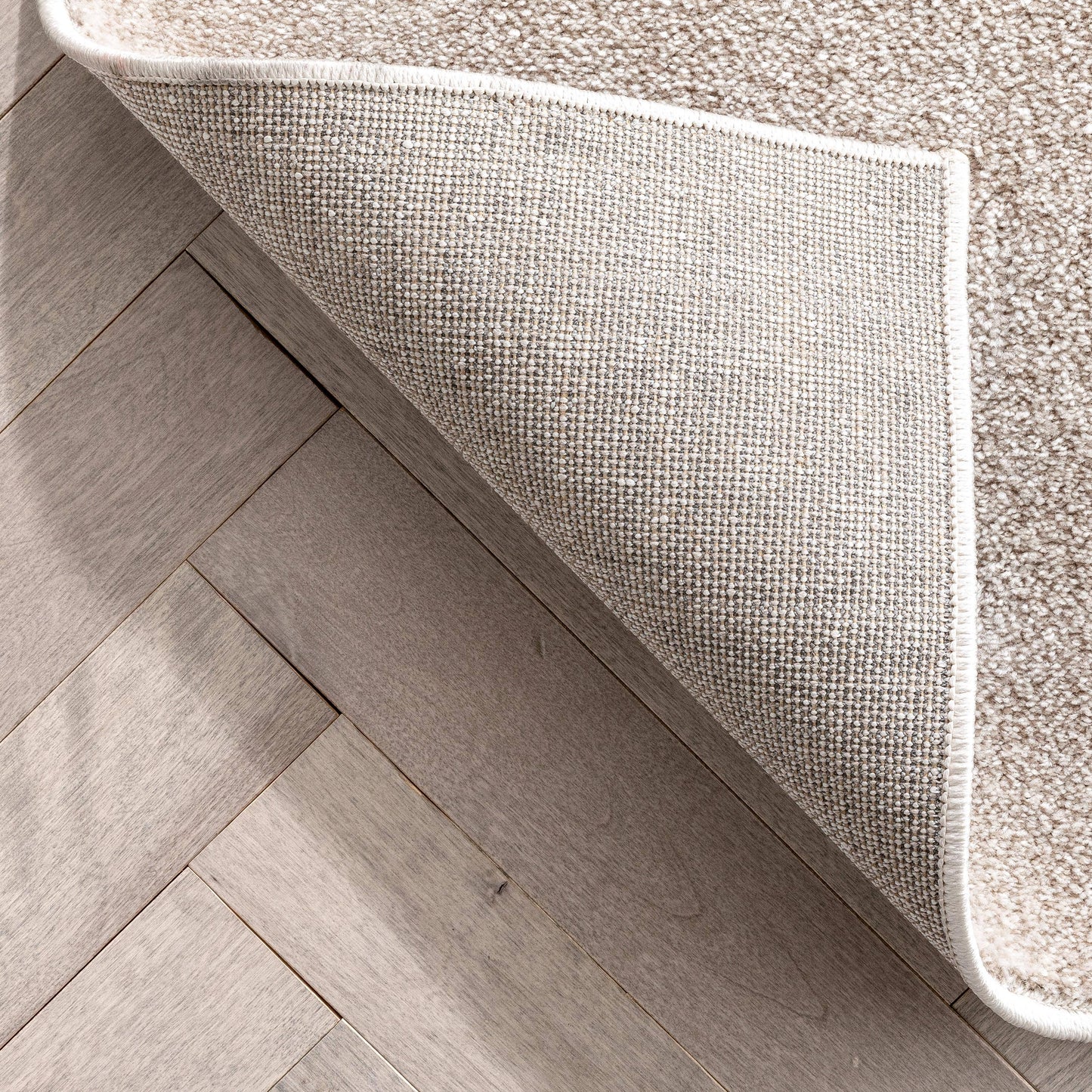 Myra Abstract Leaf Pattern Ivory Vintage Rug: 5'3" x 7'3"