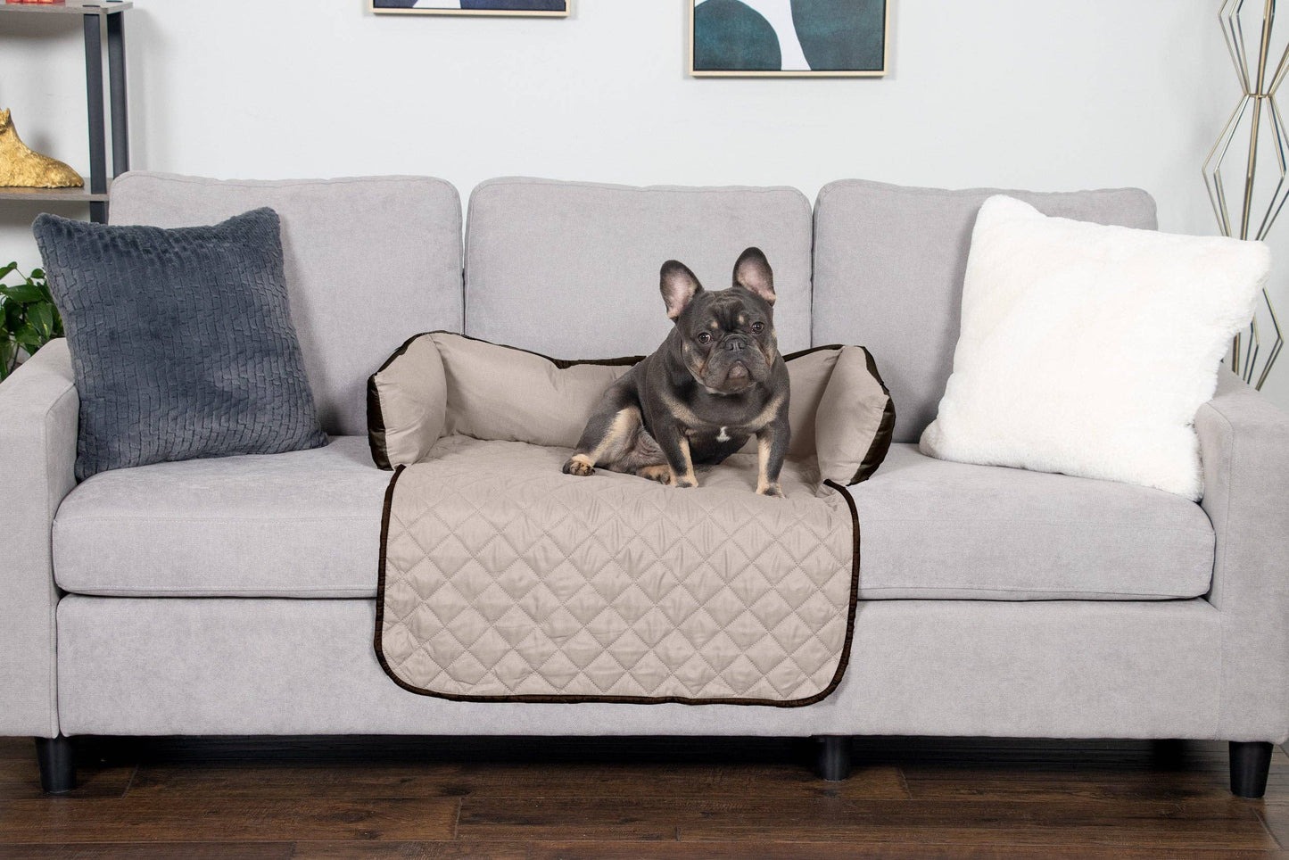 Sofa Buddy Pet Bed Furniture Cover: Medium / Gray/Mist