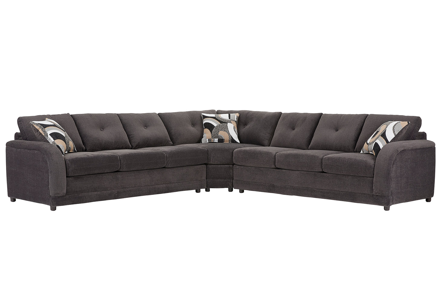 Earth Brown Wedge Sectional with Sleeper Option