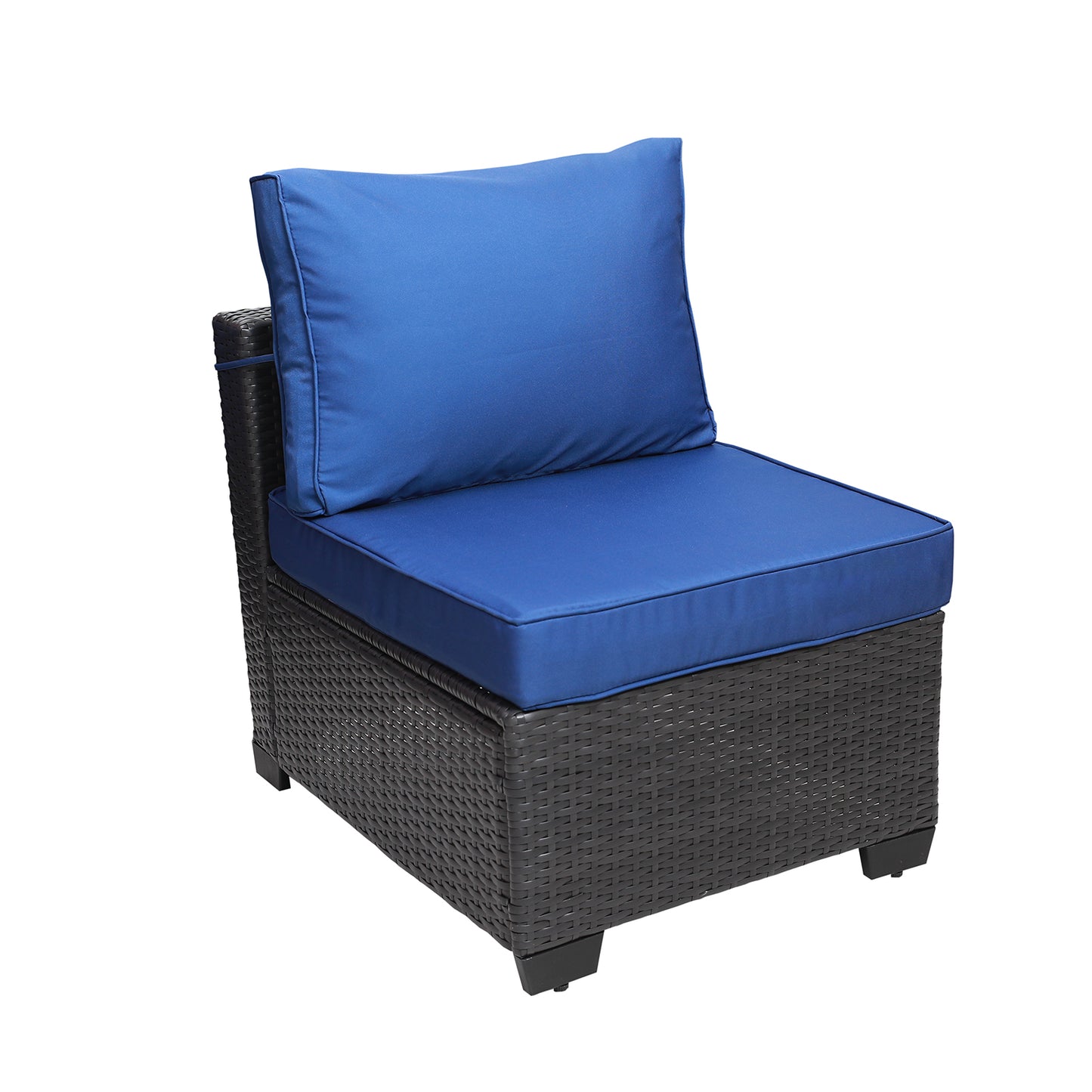 Outdoor Garden Patio Furniture 7-Piece PE Rattan Wicker Cushioned Sofa Sets and Coffee Table, patio furniture set;outdoor couch;outdoor couch patio furniture;outdoor sofa;patio couch