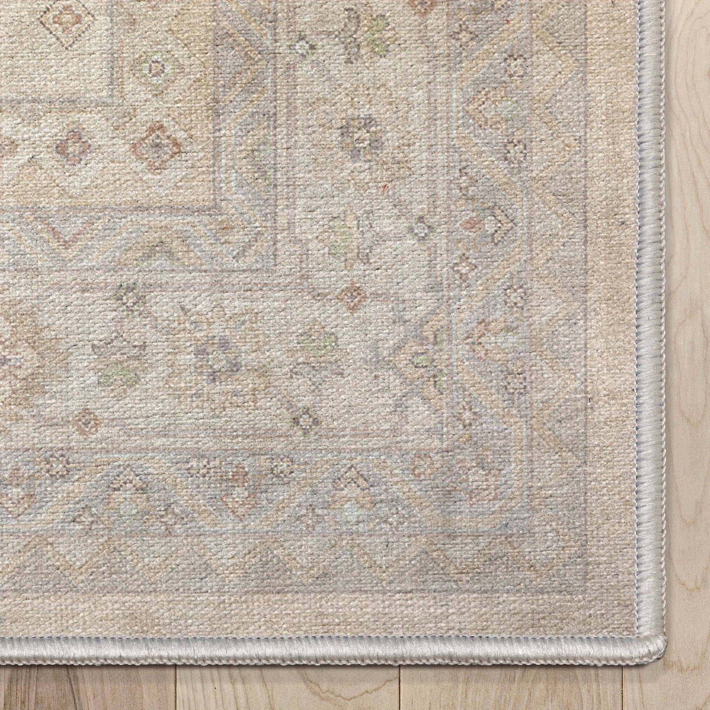 Nicosia Vintage Tribal Medallion Beige Flat-Weave Rug: Rectangular / 9'10" x 13'