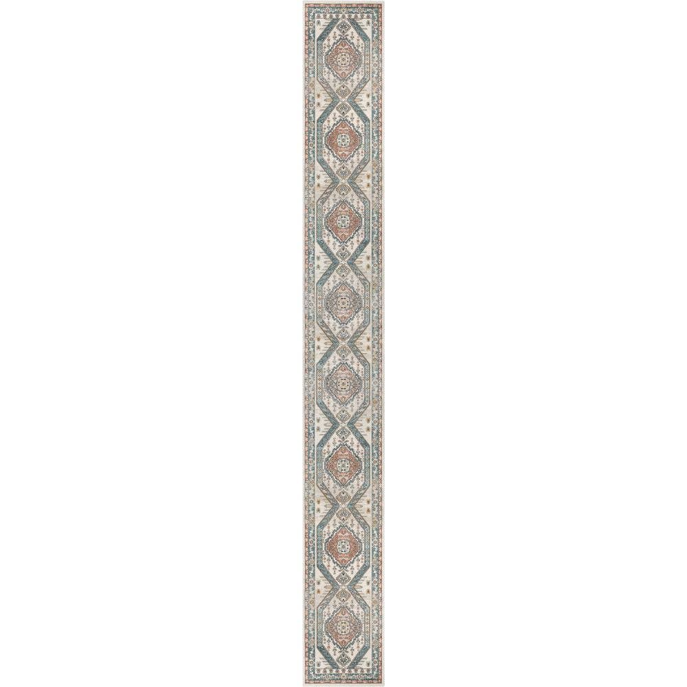 Jane Vintage Bohemian Aztec Tribal Blue Rug: 5'3" x 7'3"