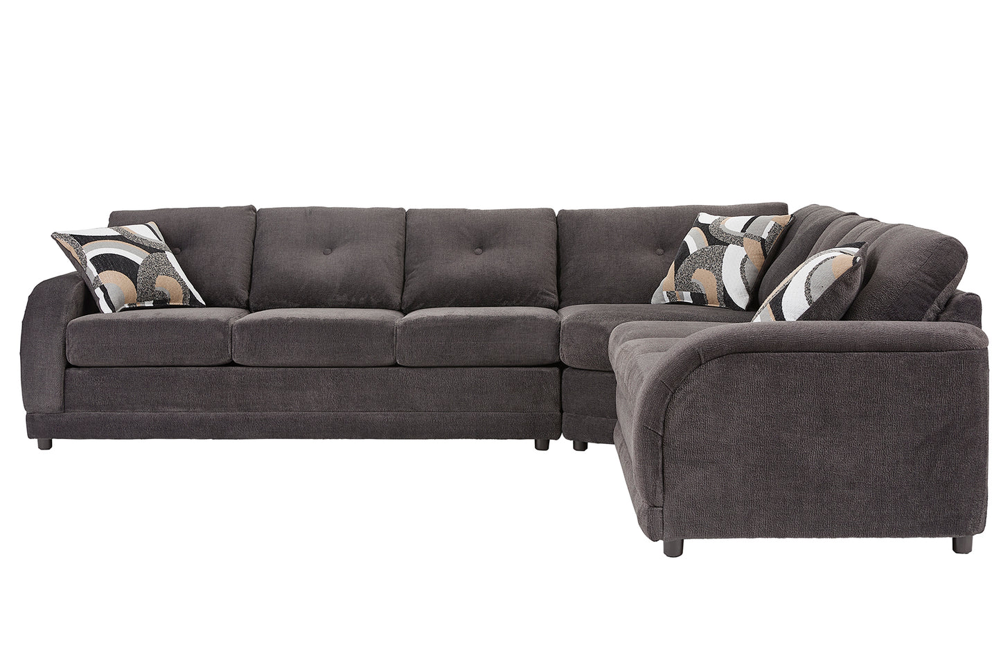 Earth Brown Wedge Sectional with Sleeper Option