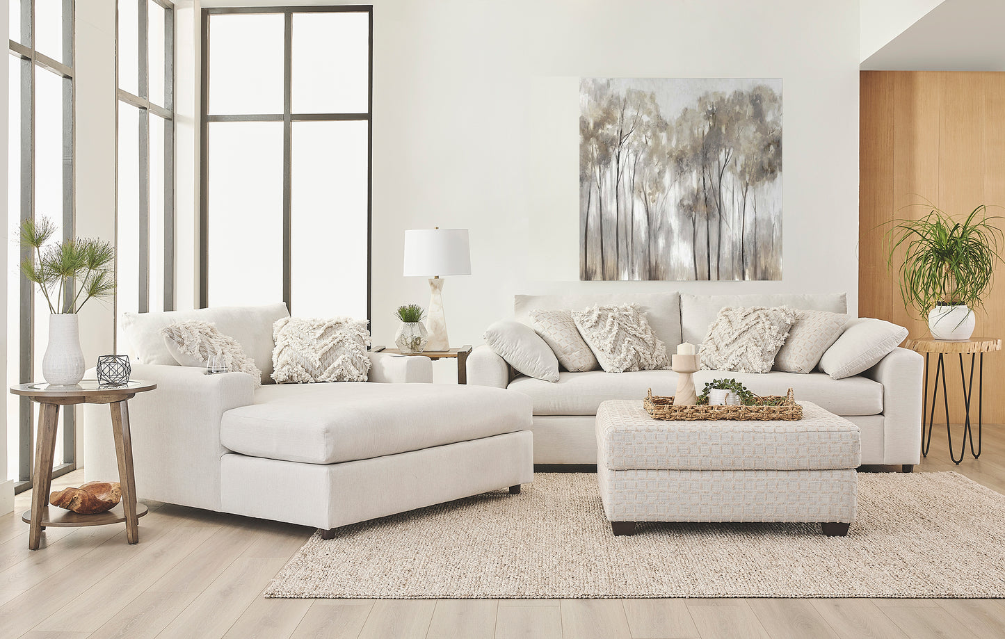 Lilou Winter Snow Cuddle Sofa and Loveseat
