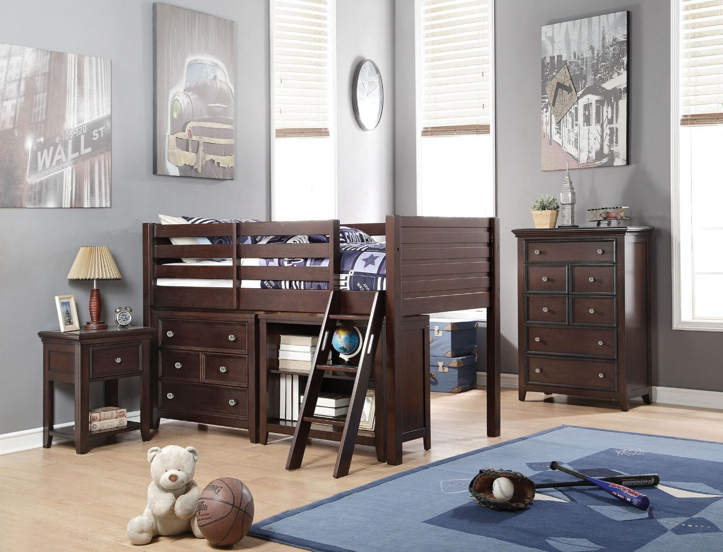 Executive Espresso Deluxe Loft Bed Collection