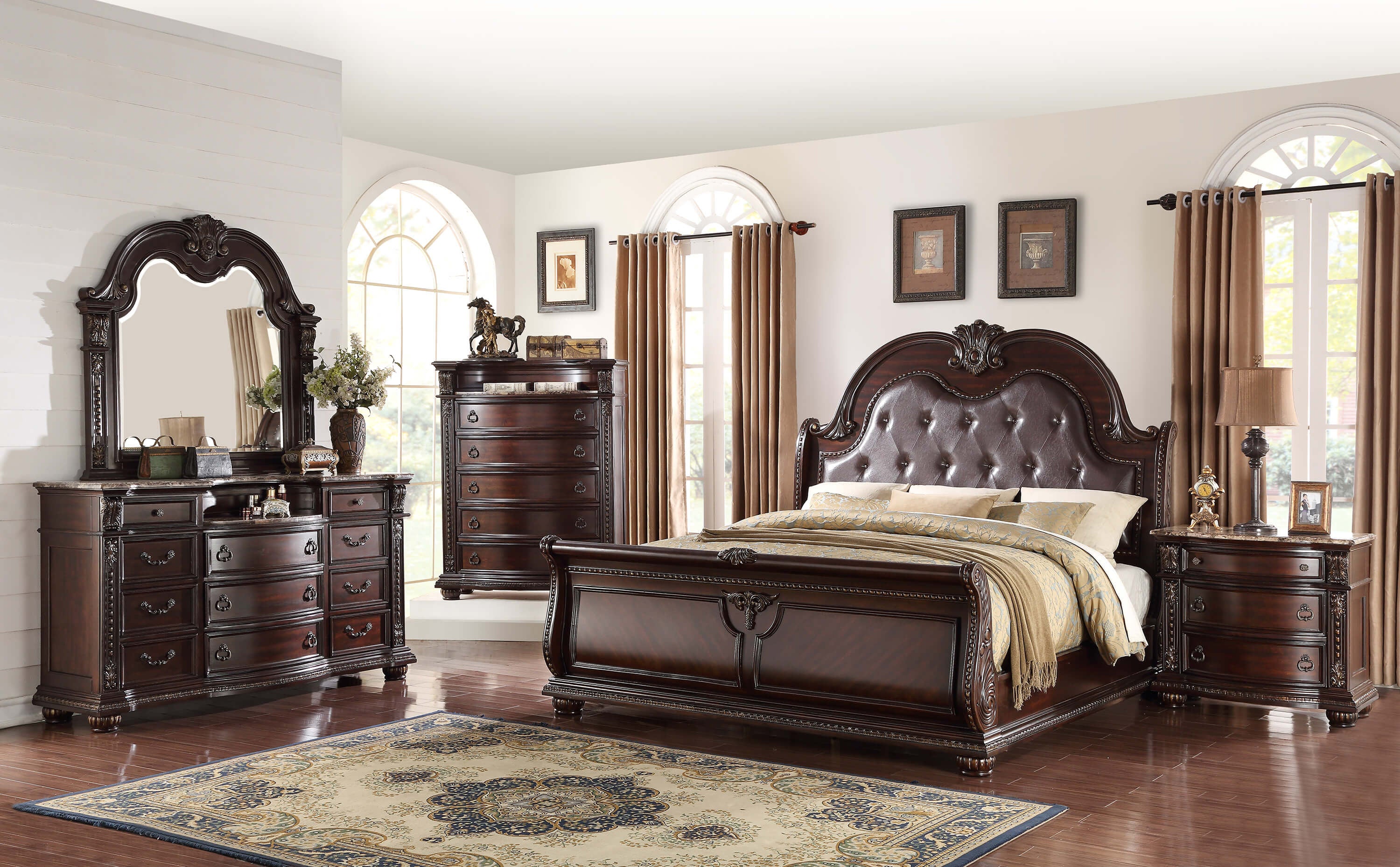 crown mark stanley queen bedroom set – my furniture place