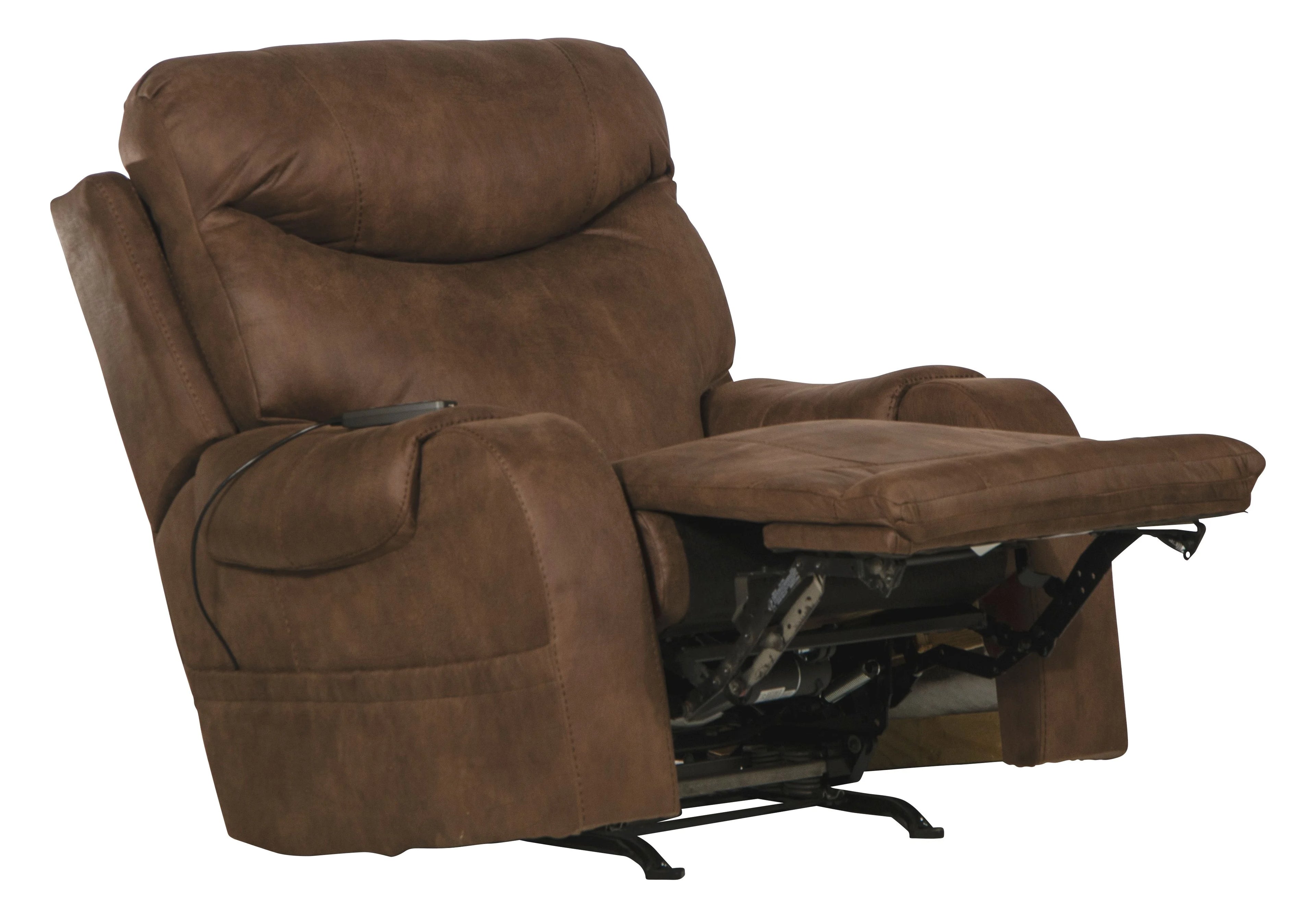 Catnapper Recharger Power Massage Rocking Recliner with Heat in Brown