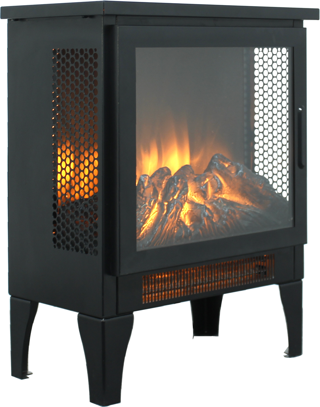 15 inch Freestanding Electric Fireplace Stove heater with 3D Flame effect