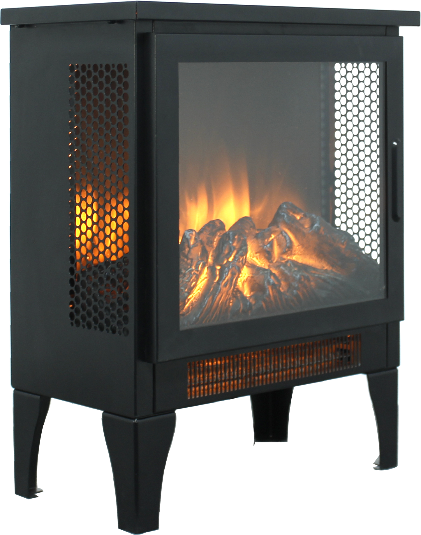 15 inch Freestanding Electric Fireplace Stove heater with 3D Flame effect