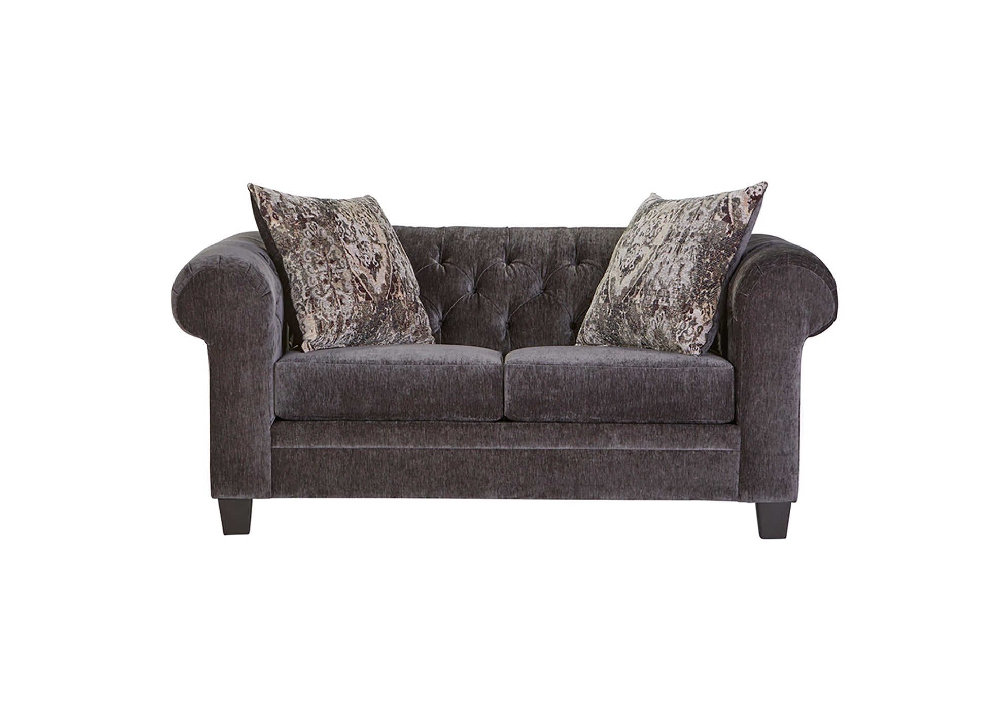 Lush Mink Elegant Tufted  Sofa and Loveseat