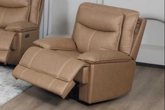 Simba Sand Power Recliner with Power Headrest