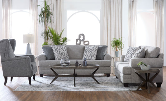 Bella Vista Pebble Gray Sofa and Loveseat