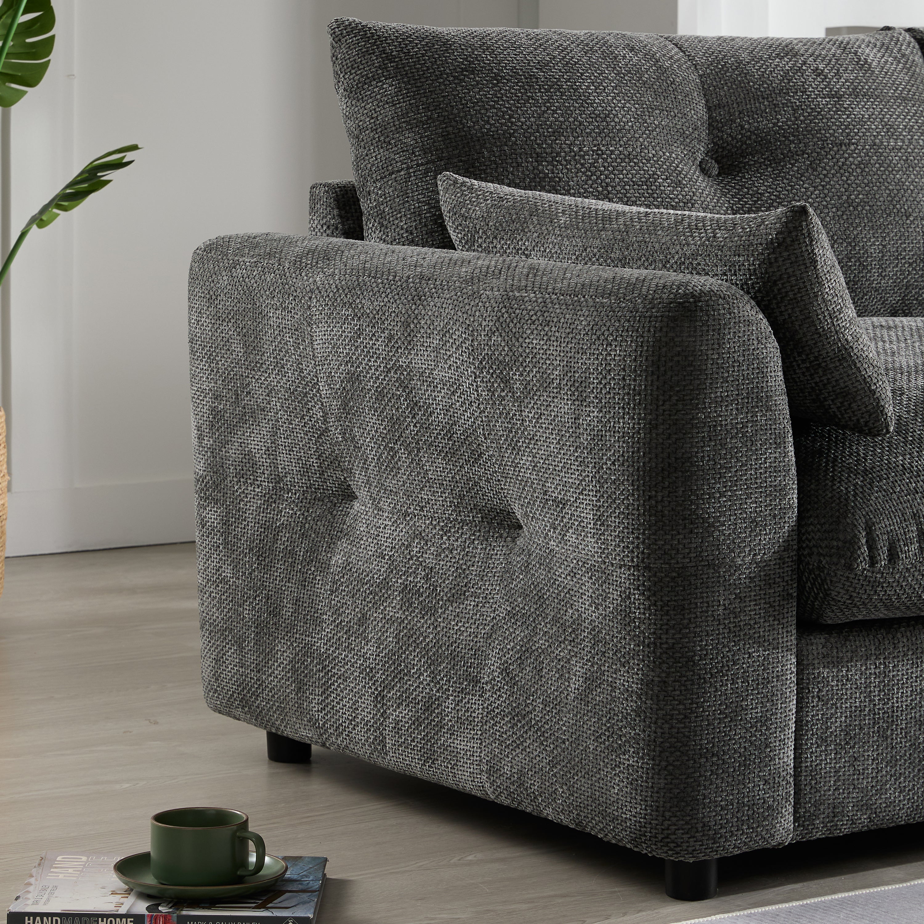 Double Chaise Modular Sectional with Storage and USB Charger