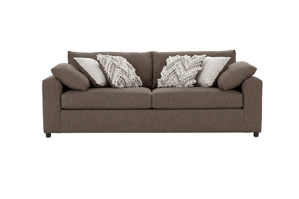 Lilou Espresso Brown Cuddle Sofa and Loveseat