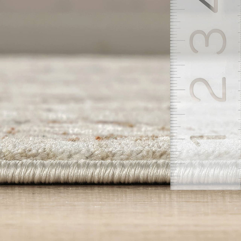 Alara Traditional Cream Vintage Floral Area Rug: 5'3" x 7'10"