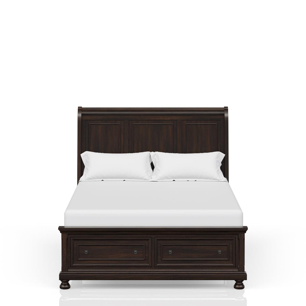 Prescott Cherry Storage Queen Sleigh Bedroom Set