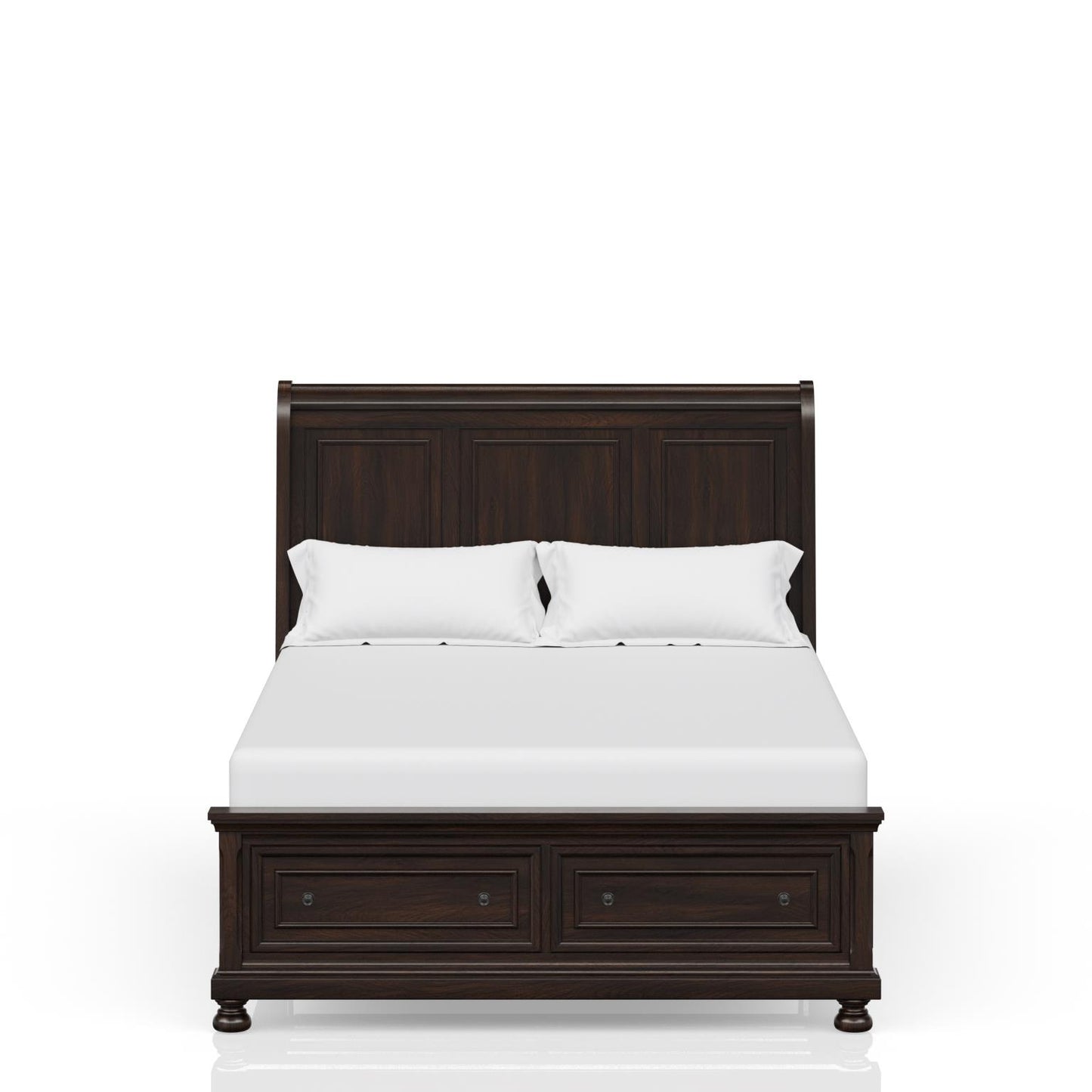 Prescott Cherry Storage Queen Sleigh Bedroom Set