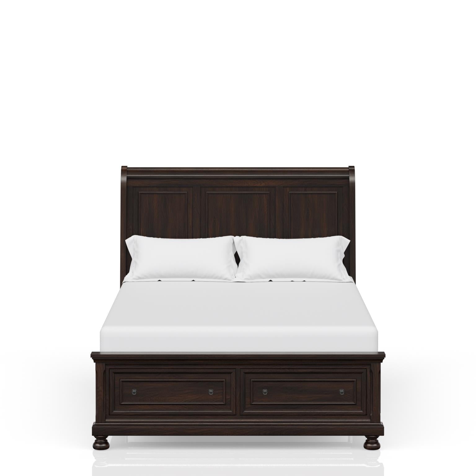 Prescott Cherry Storage Queen Sleigh Bedroom Set