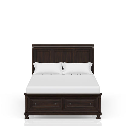 Prescott Cherry Storage Queen Sleigh Bedroom Set