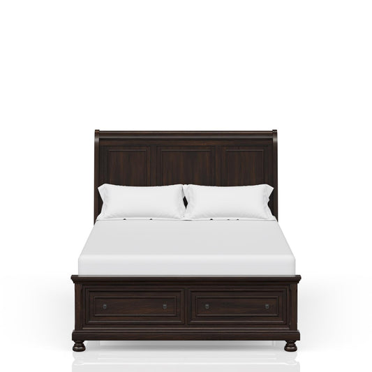 Prescott Cherry Storage Queen Sleigh Bedroom Set