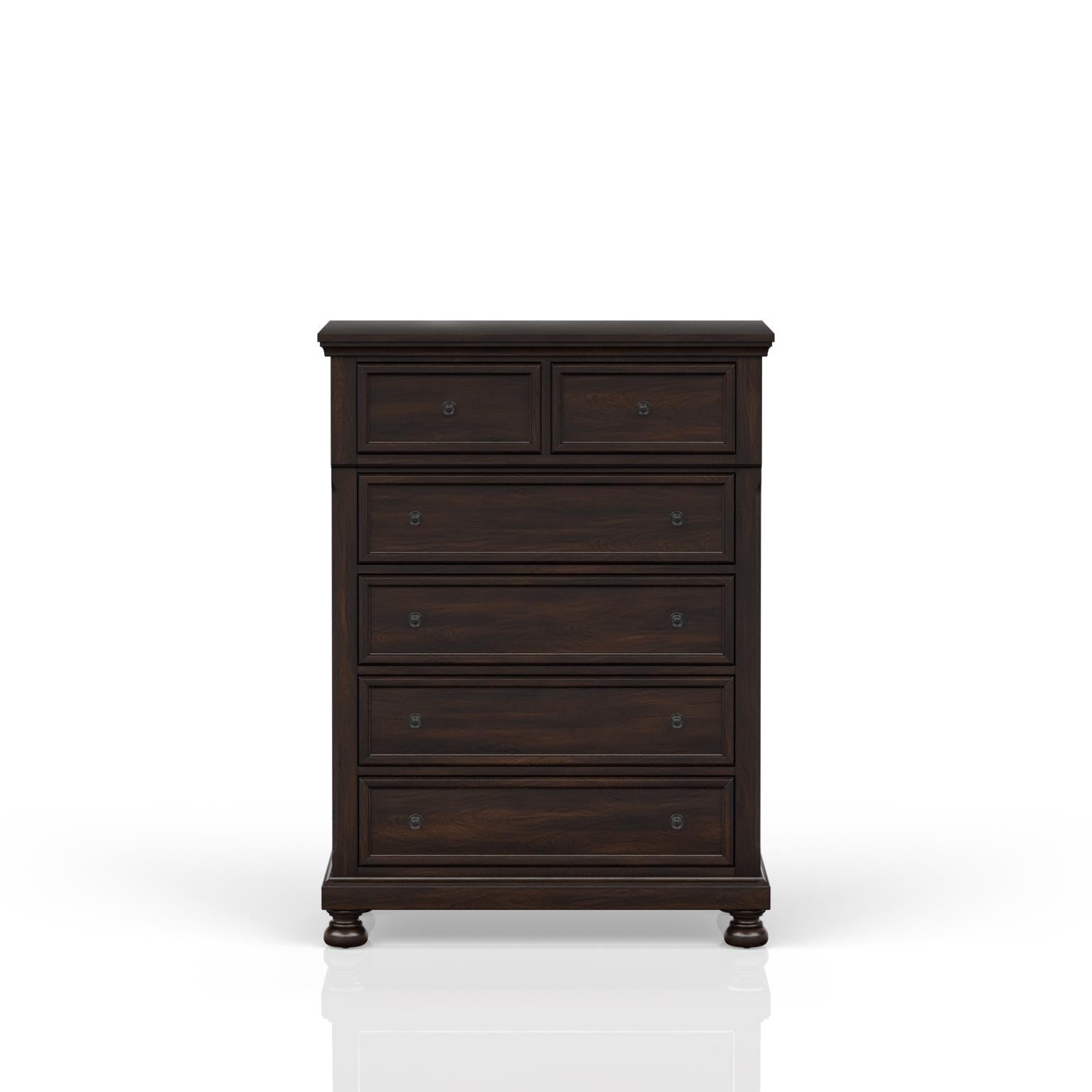 Prescott Cherry Storage Queen Sleigh Bedroom Set