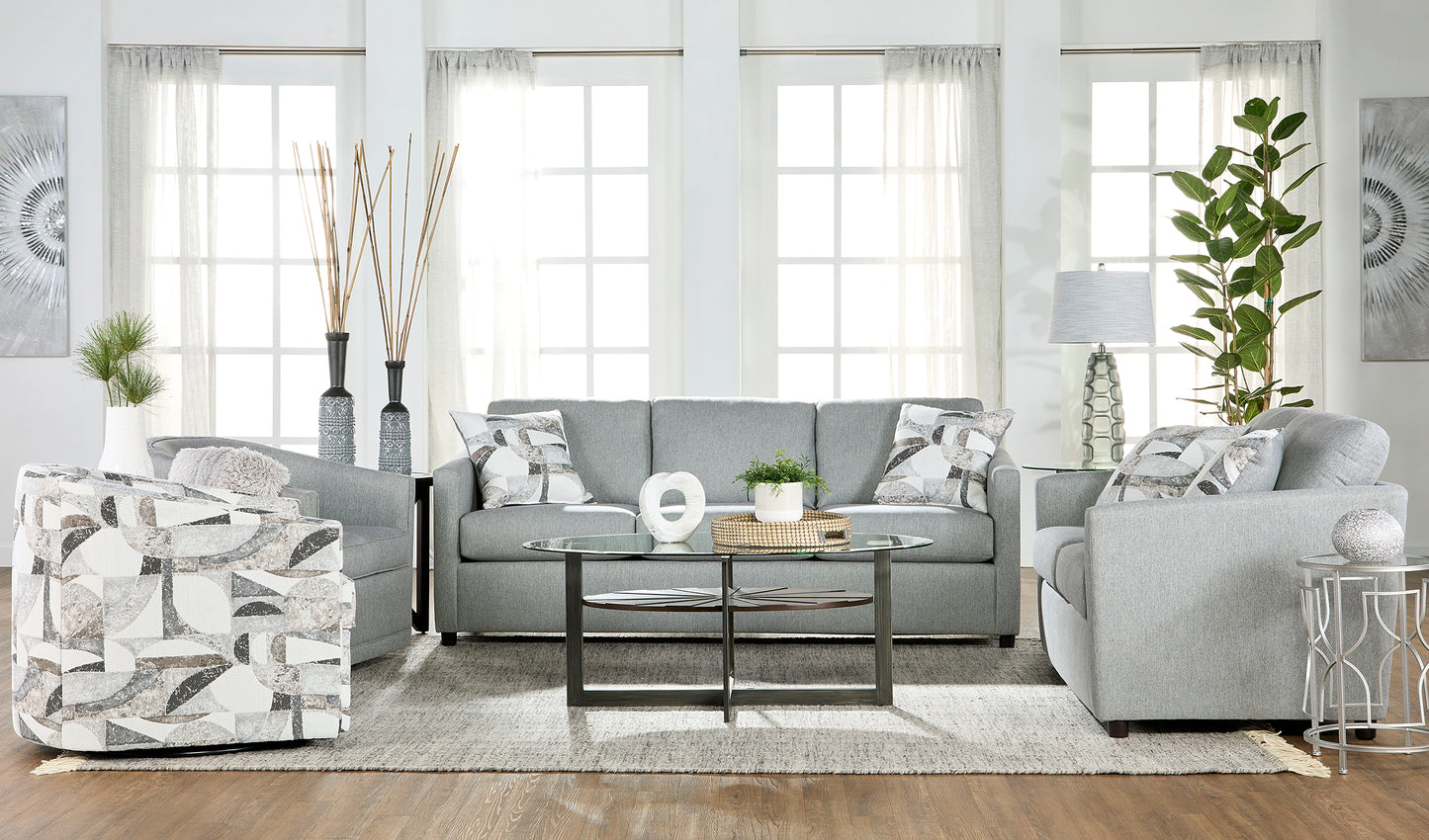 Space Saving Classic Aloe Sofa and Loveseat