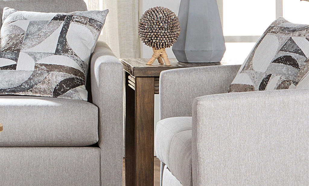 Space Saving Classic Shell Sofa and Loveseat