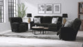 Black Teddy Bear Super Soft Reclining Sofa and Loveseat