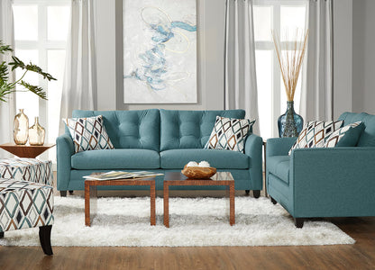 Aqua Splash Sofa and Loveseat