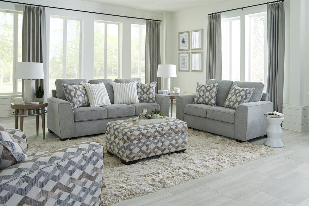 Roman Steel Sofa and Loveseat