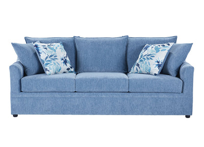 Molly Slate Blue Sofa and Loveseat