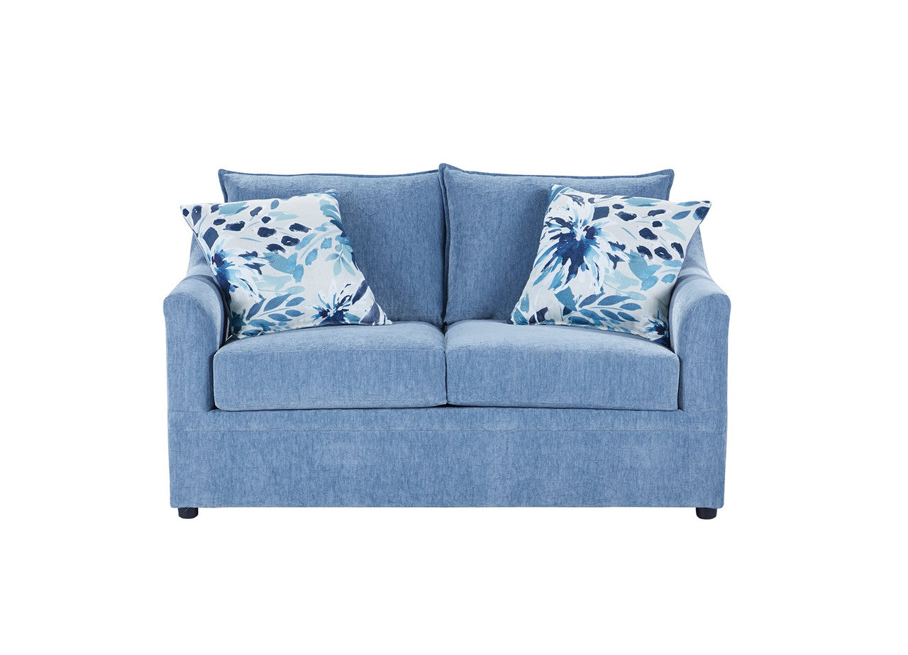 Molly Slate Blue Sofa and Loveseat