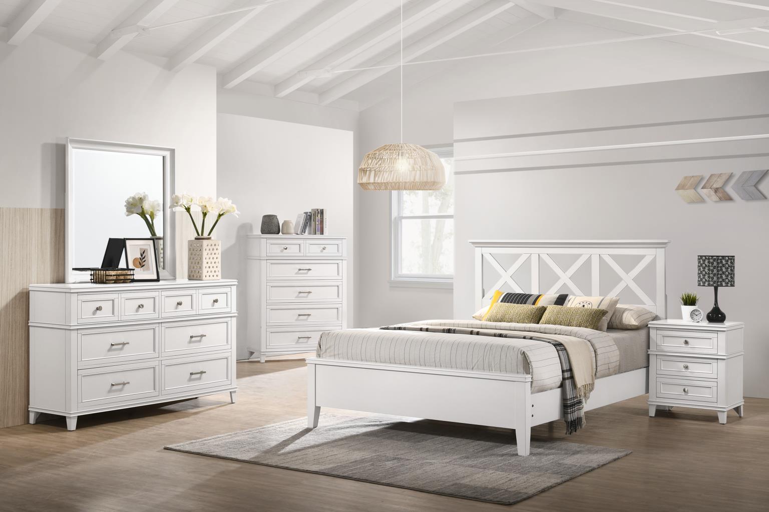 Nova X Design White Queen Size Bedroom Set