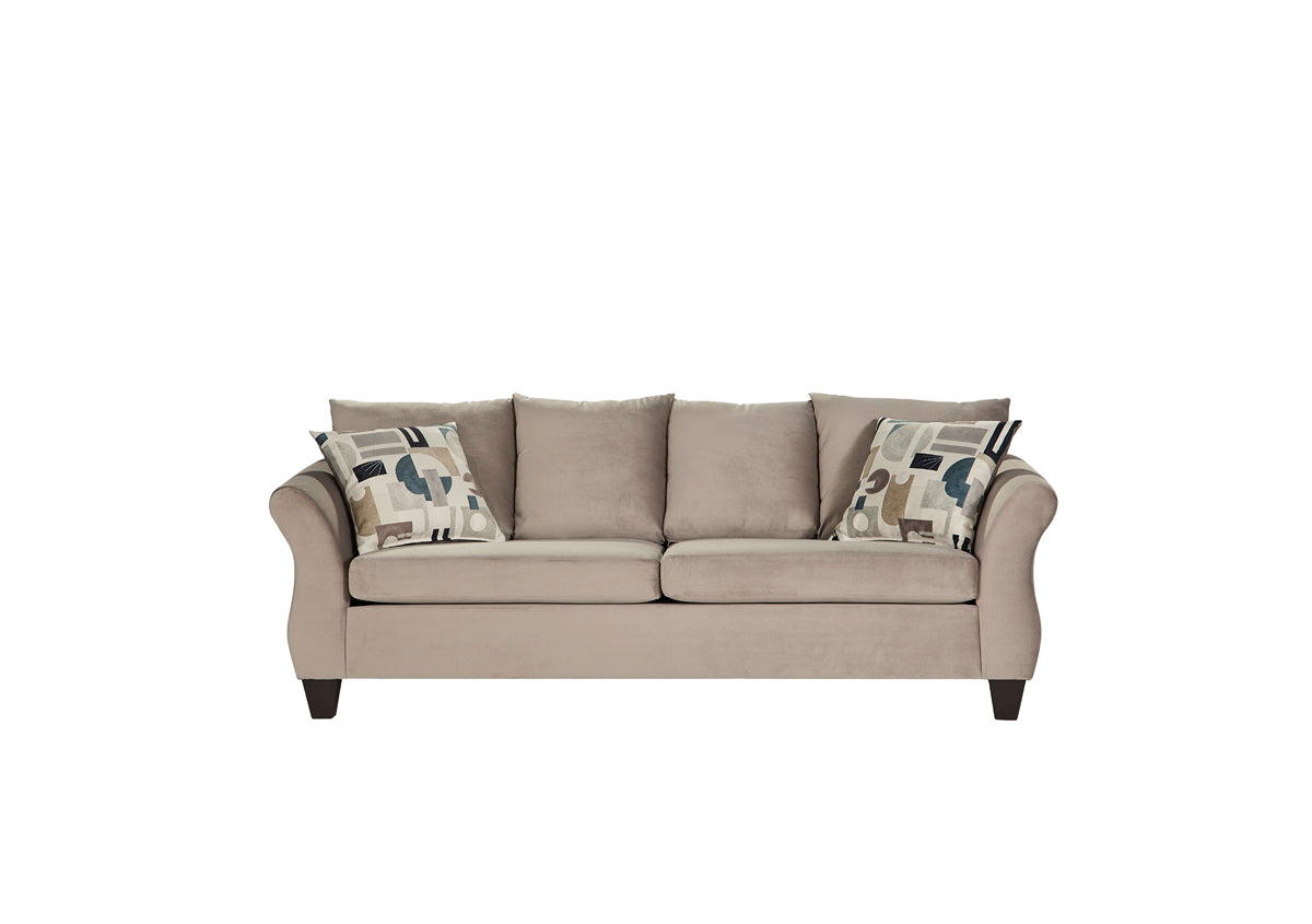 Josie Platinum Sofa and Loveseat