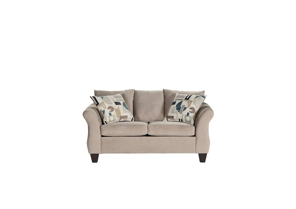 Josie Platinum Sofa and Loveseat
