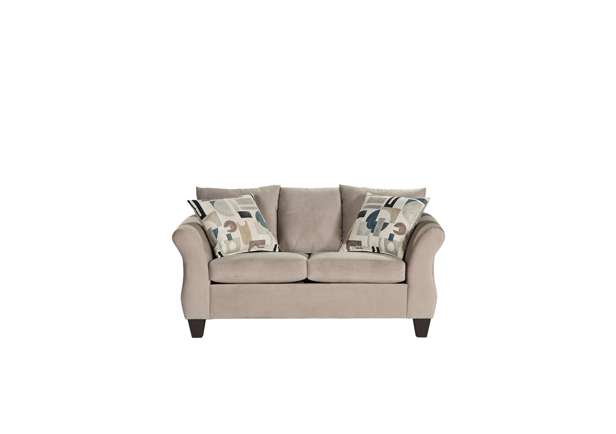 Josie Platinum Sofa and Loveseat