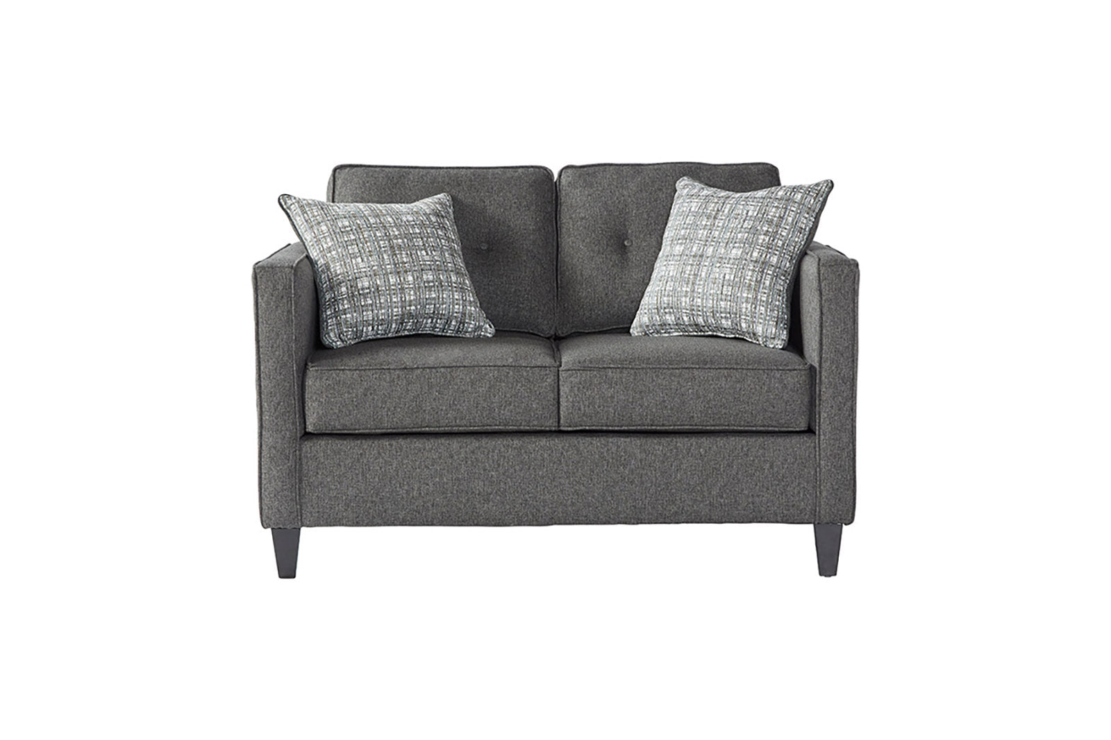 Carob Performance Velvet Gray Sofa and Loveseat